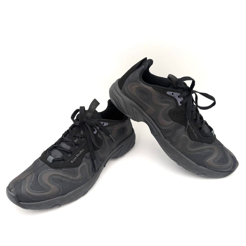 Acne Studios Ribbon Athletic Low-Top Sneaker Shoes Men's Black Size US11 EU44